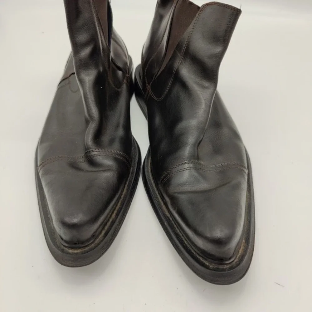 Bed Stu Mens Grunge Biker Western Rocker Chelsea Boots 46 US 13 Brown Leather